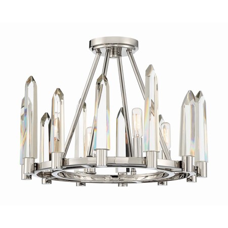 Crystorama Watson 4 Light Polished Nickel Ceiling Mount WAT-B2004-PN